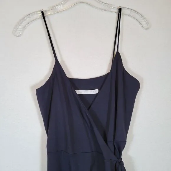 Susana Monaco Womens Wrap Short Dress Size Small Blue Tank Spaghetti Strap Sexy - Picture 2 of 8